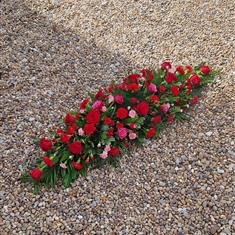 Rose and Carnation casket spray