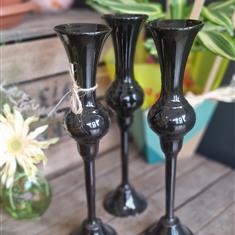 Black Trumpet Tall Vase