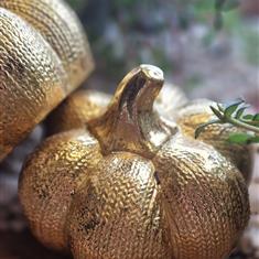 Decorative Gold Pumpkin