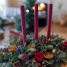 Candle Christmas Arrangement 