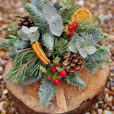 Christmas Grave Posy