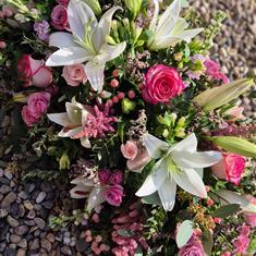 White Lily And Pink Mixed Flower